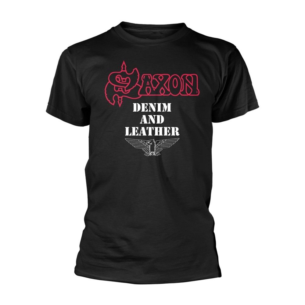 SAXON - T-SHIRT, DENIM AND LEATHER