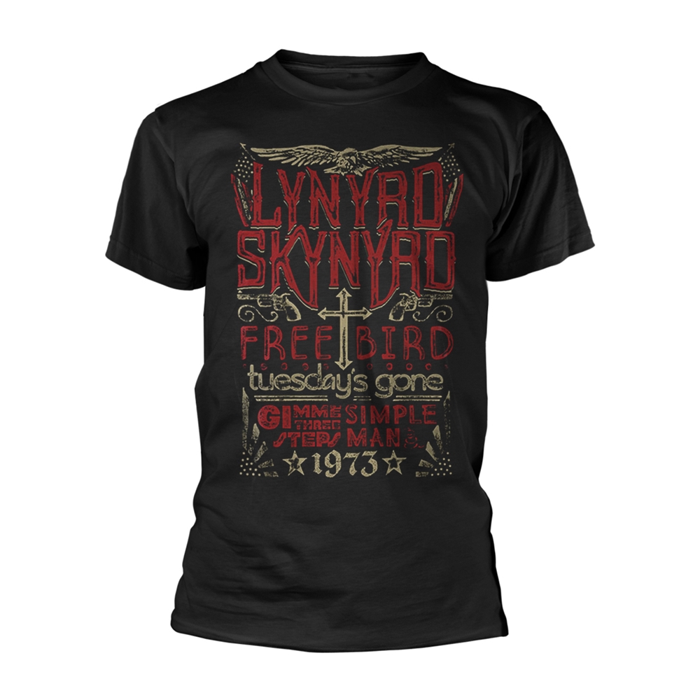 LYNYRD SKYNYRD - T-SHIRT, FREE BIRD 1973 HITS