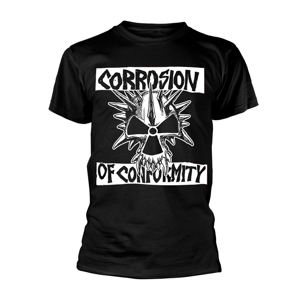 CORROSION OF CONFORMITY - T-SHIRT, SKULL LOGO 1 (BLACK)