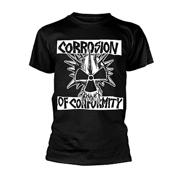CORROSION OF CONFORMITY - T-SHIRT, SKULL LOGO 1 (BLACK)