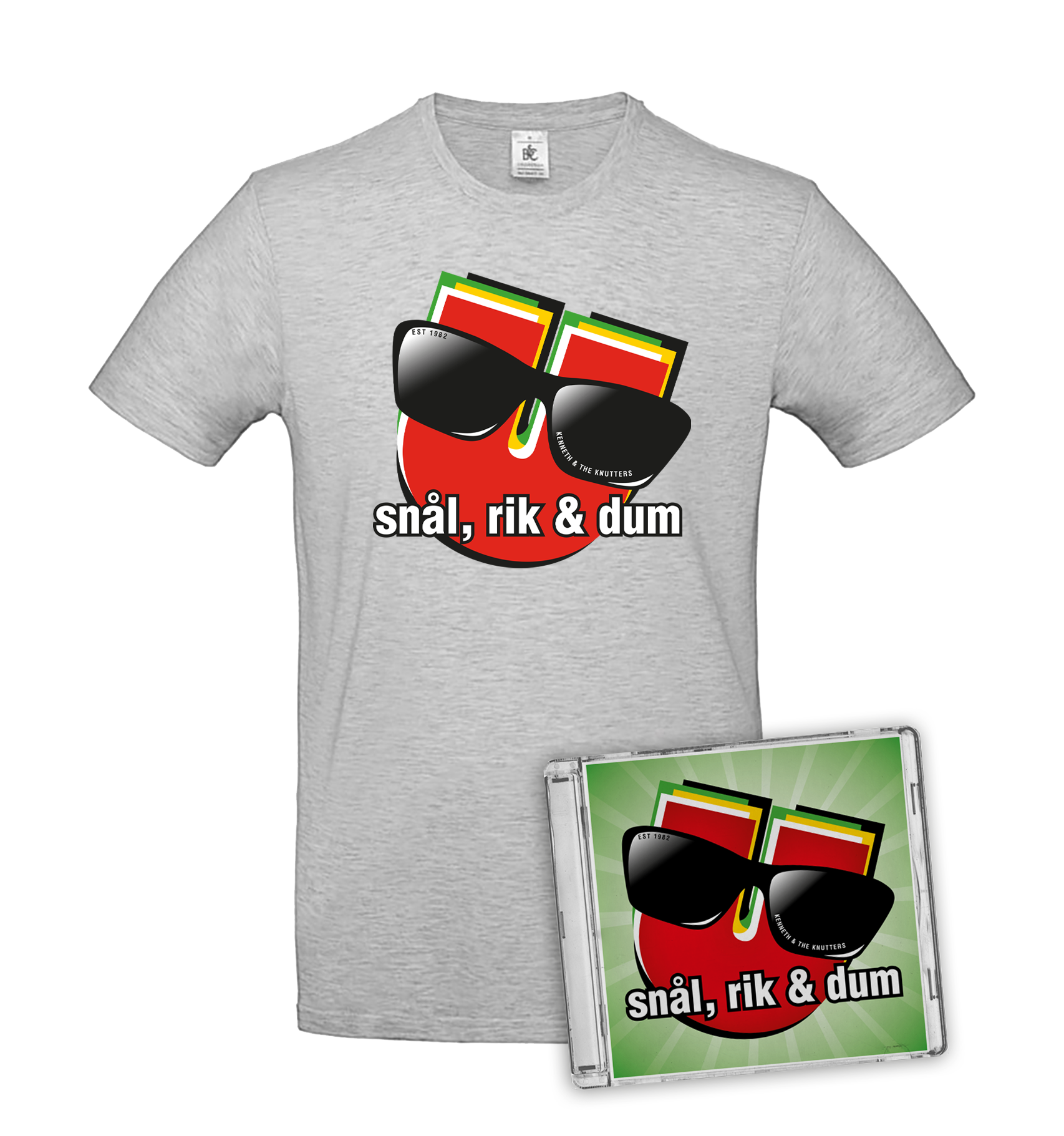 KENNETH & THE KNUTTERS - SNÅL, RIK & DUM BUNDLE (CD + T-SHIRT)