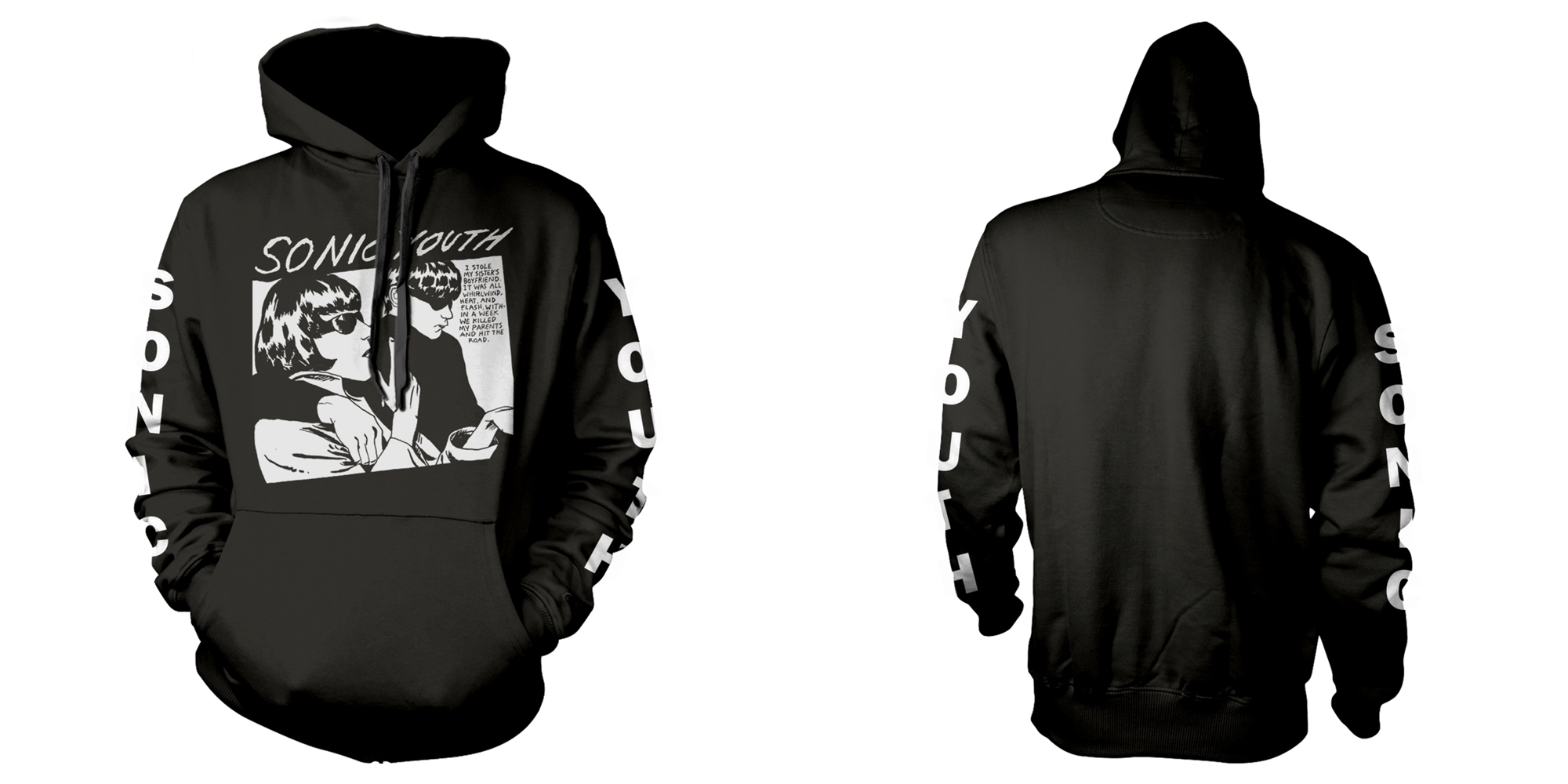 SONIC YOUTH - HOODIE, GOO ALBUM COVER SLEEVES