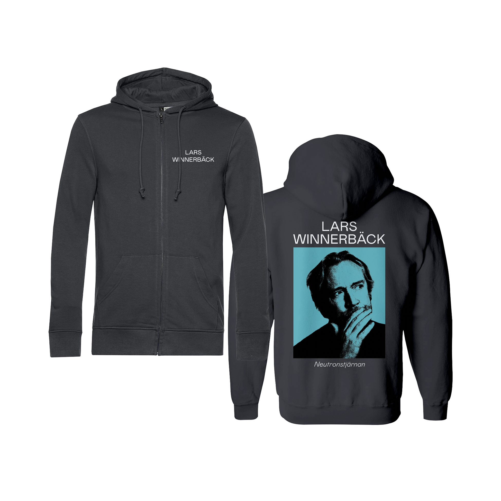 LARS WINNERBÄCK - ZIP-HOOD, NEUTRONSTJÄRNAN (GREY)