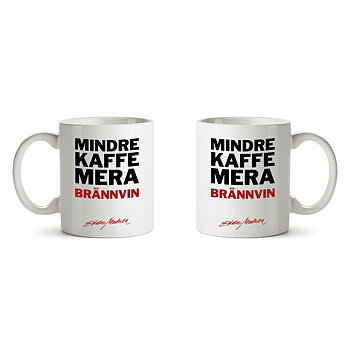 EDDIE MEDUZA - MUG, MINDRE KAFFE MERA BRÄNNVIN (2-PACK)