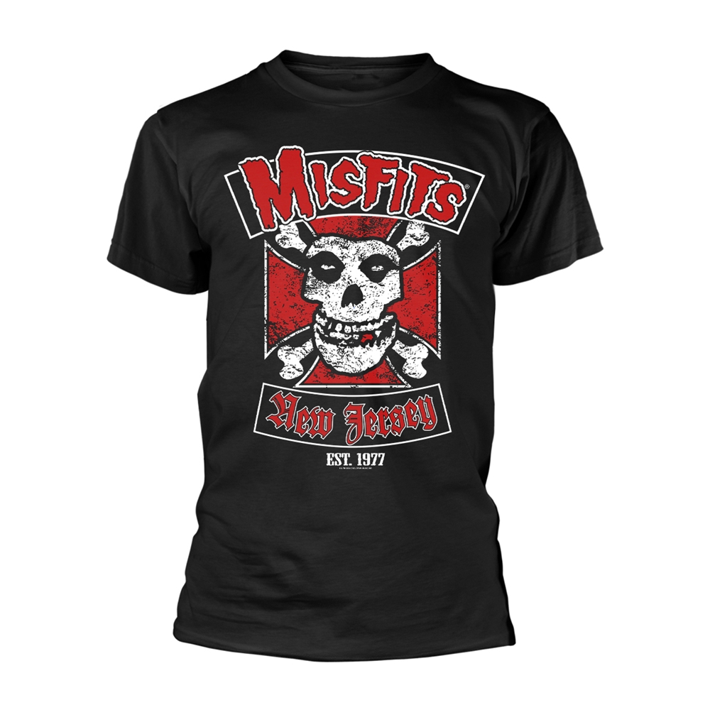 MISFITS - T-SHIRT, LOGO - BIKER DESIGN