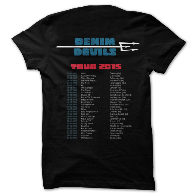 BONAFIDE - T-SHIRT, DENIM DEVILS TOUR - 2