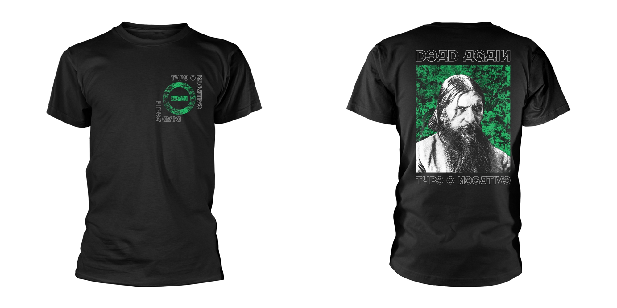 Type O Negative Green Rasputin Black T-Shirt NEW OFFICIAL