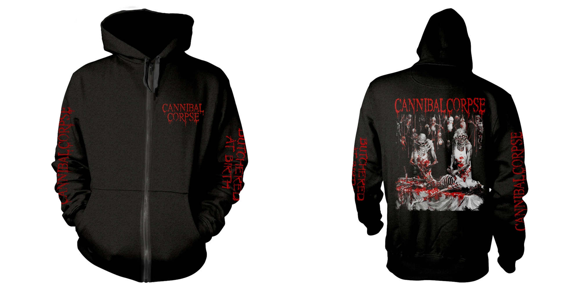 CANNIBAL CORPSE - ZIP HOOD, BUTCHERED AT BIRTH EXPLICIT