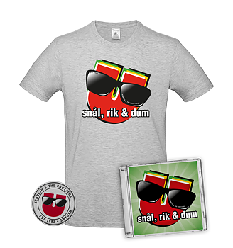KENNETH & THE KNUTTERS - SNÅL, RIK & DUM BUNDLE (CD, T-SHIRT & PATCH)