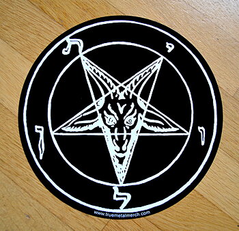 Baphomet Pentagram - Vinyl Sticker 