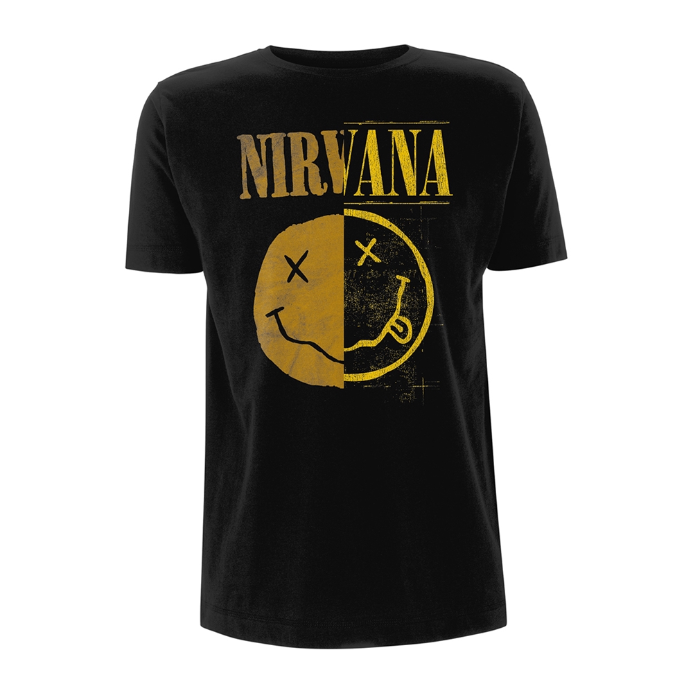 NIRVANA - T-SHIRT, SPLICED SMILEY