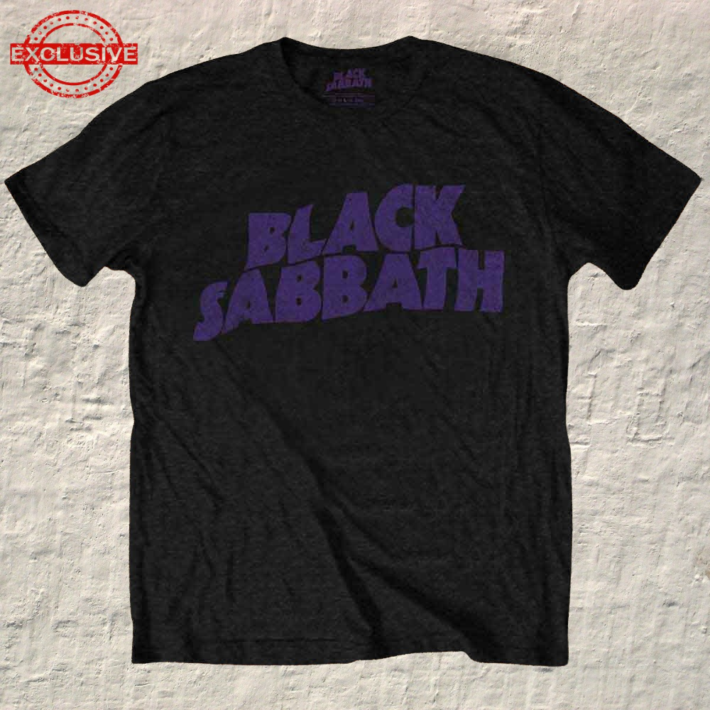 BLACK SABBATH - T-SHIRT, WAVY LOGO VINTAGE