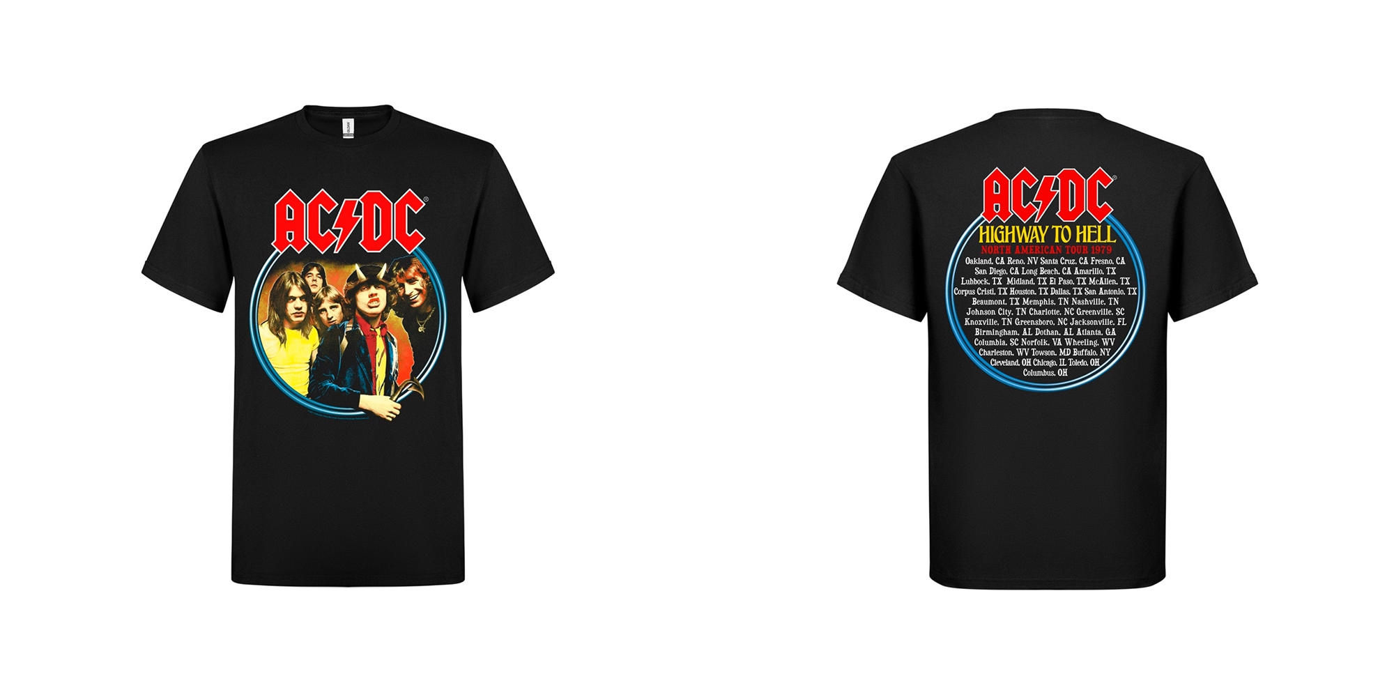 AC/DC - T-SHIRT, HIGHWAY TO HELL NORTH AMERICA TOUR 1979
