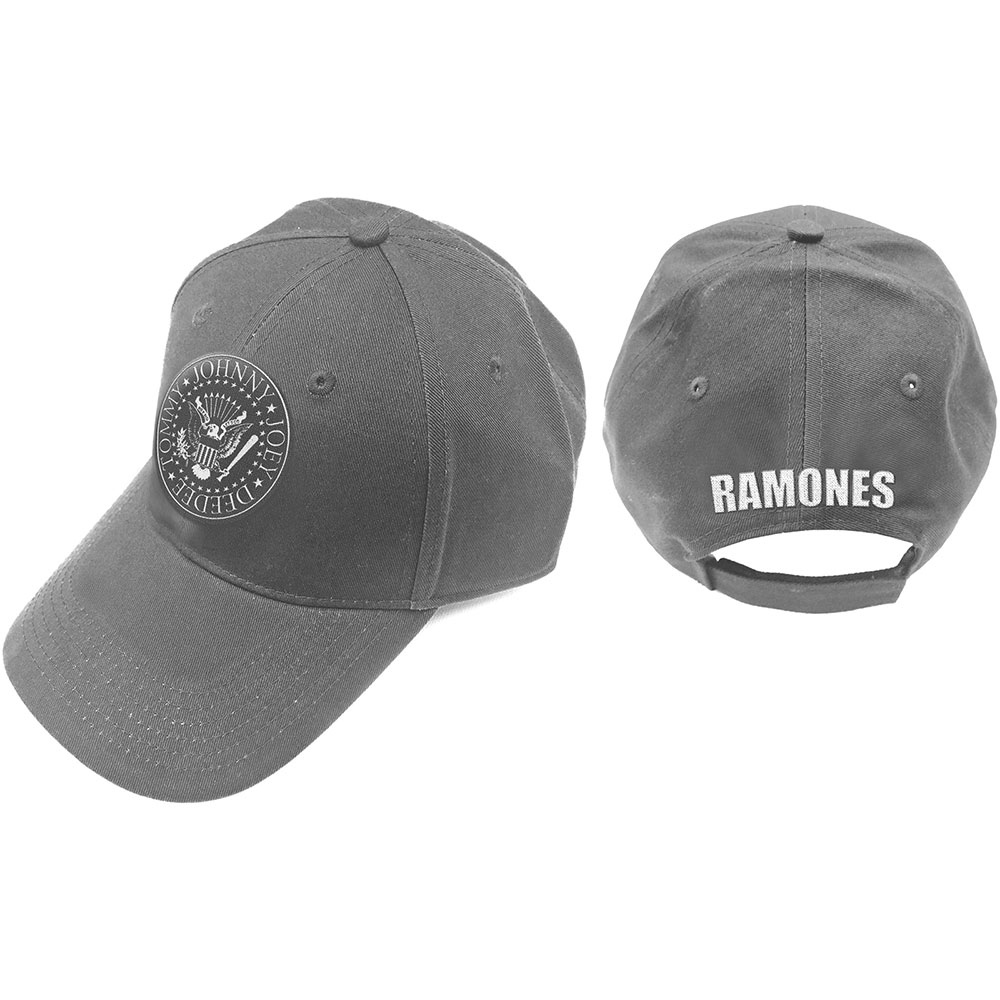 RAMONES - BASEBALL CAP,  LOGO SILVER GREY - 2