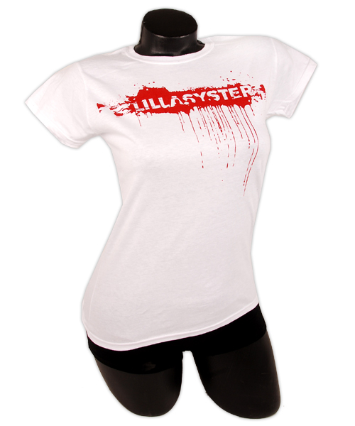 LILLASYSTER - LADY T-SHIRT, SPRAY (WHITE)