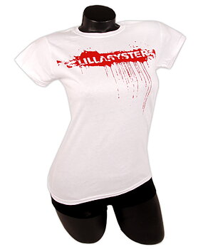 LILLASYSTER - LADY T-SHIRT, SPRAY (WHITE)
