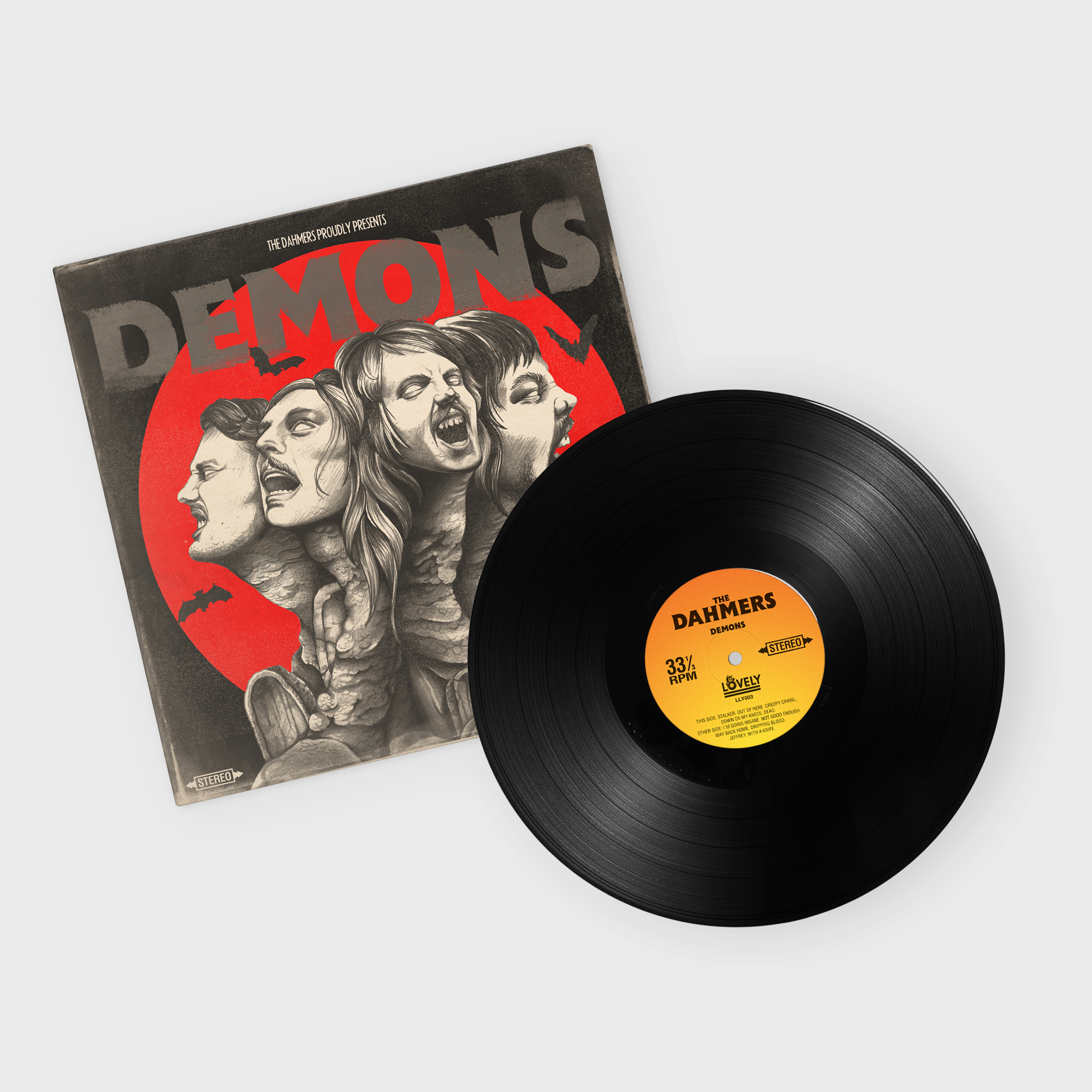 THE DAHMERS - DEMONS (BLACK VINYL LP) BUNDLE - 2