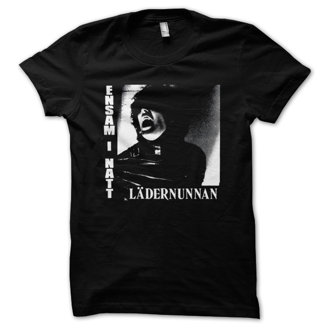 LEATHER NUN - T-SHIRT, ENSAM I NATT