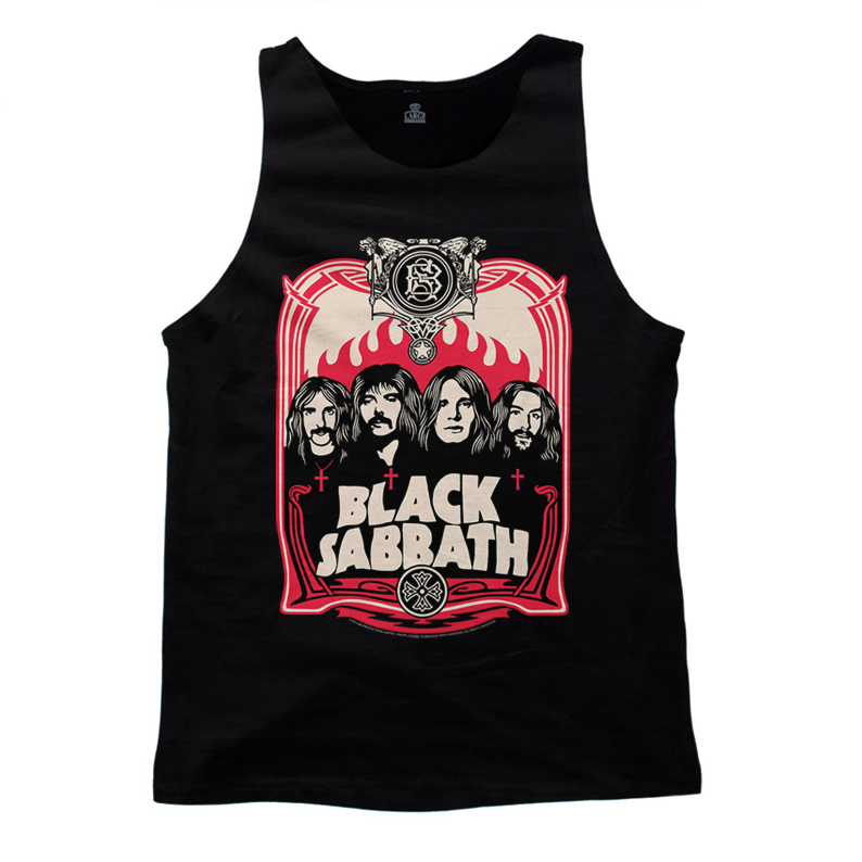 BLACK SABBATH - TANK TOP, RED FLAMES