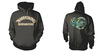 HAWKWIND - HOODIE, SILVER MACHINE (CHARCOAL)