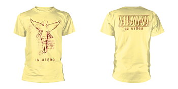 NIRVANA - T-SHIRT , IN UTERO F&B MEN (YELLOW)