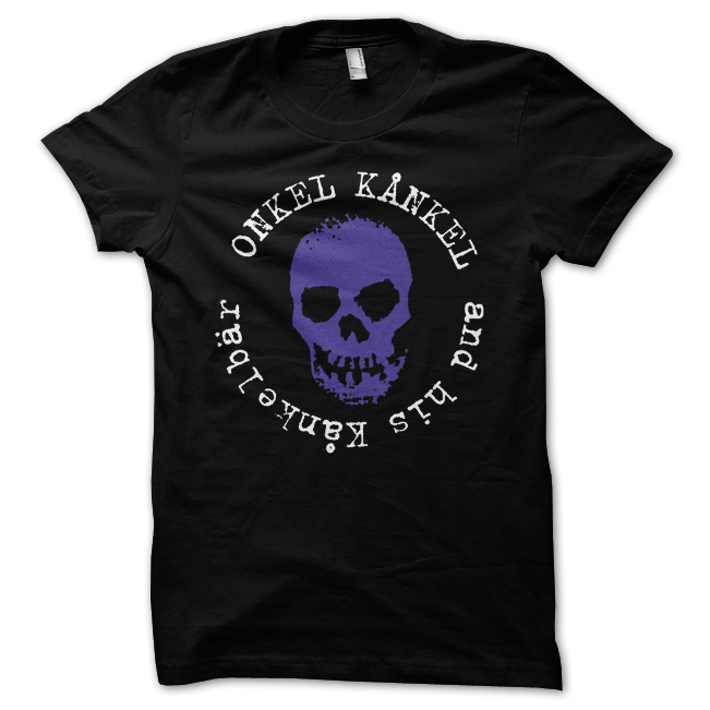 ONKEL KÅNKEL - T-SHIRT, LILA SKALLE