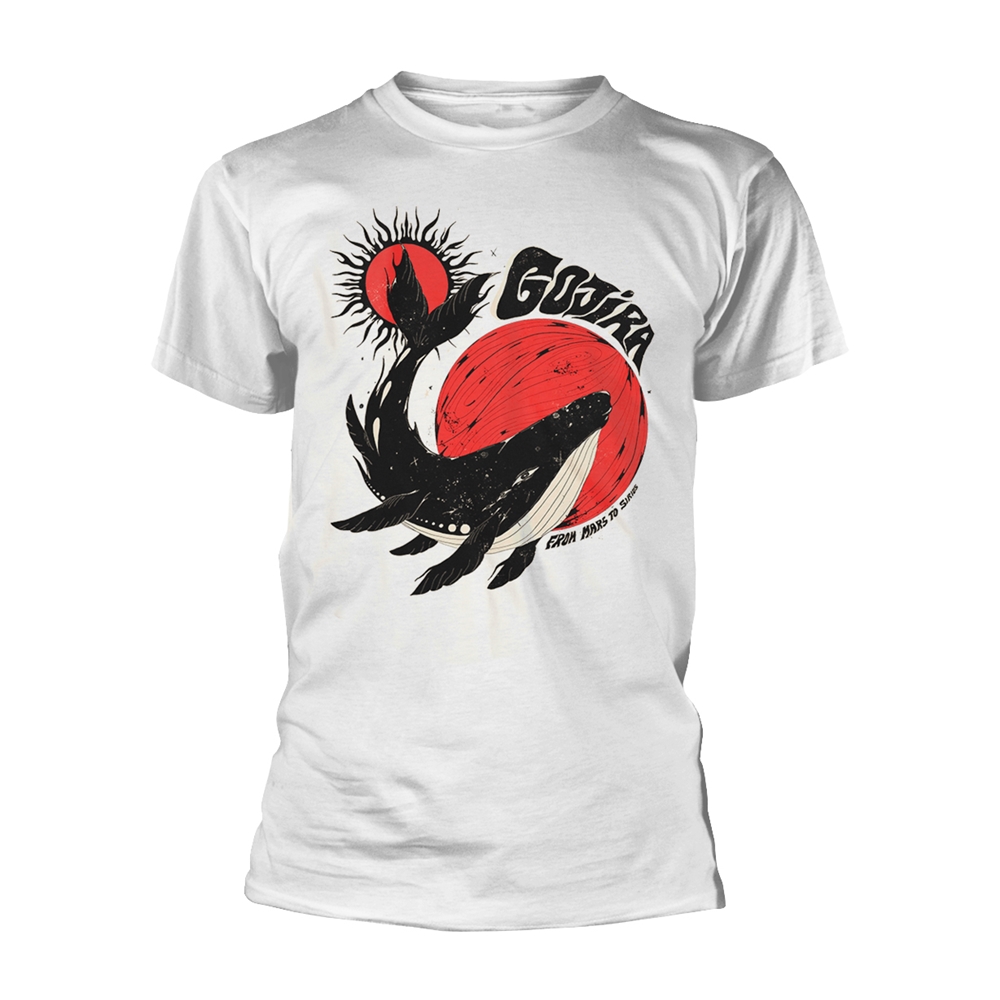 GOJIRA - T-SHIRT, WHALE SUN MOON (WHITE ORGANIC)
