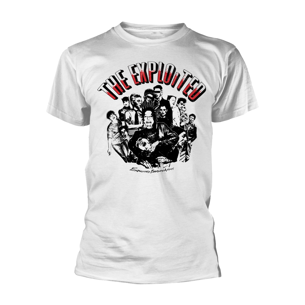 EXPLOITED, THE - T-SHIRT, BARMY ARMY (WHITE)