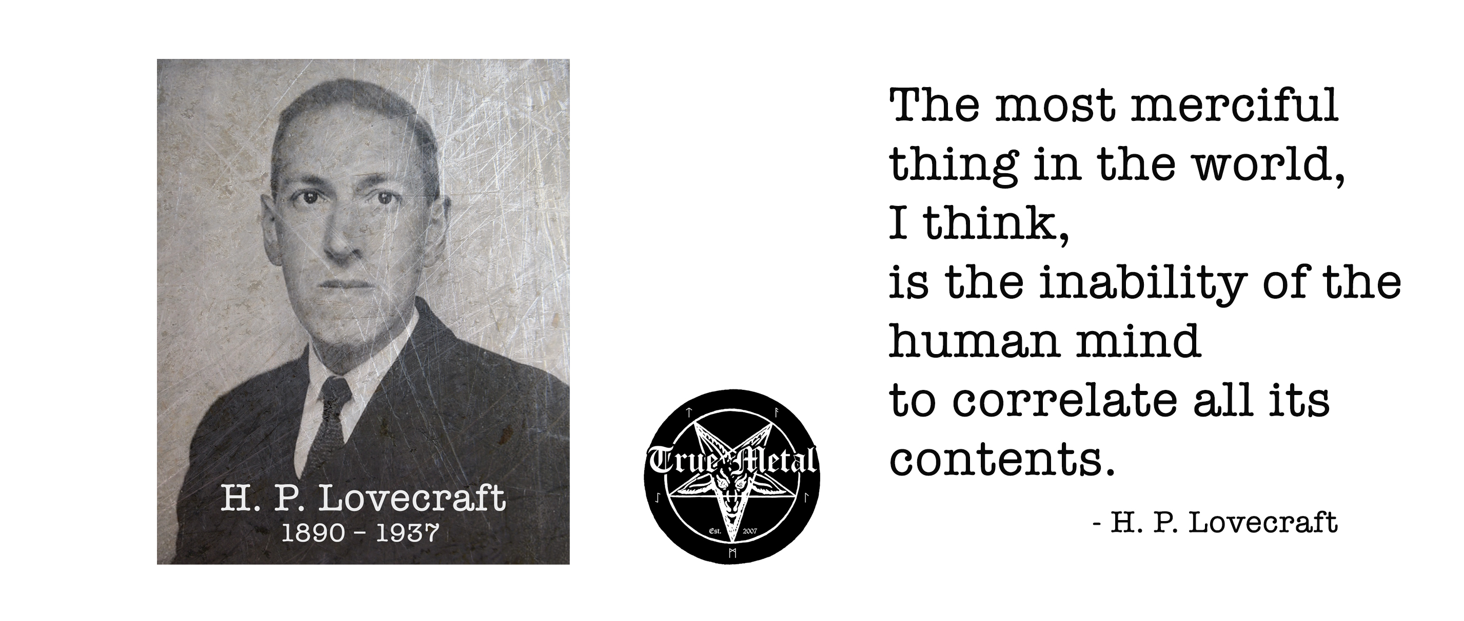 H.P. Lovecraft - Mugg, 1890 -1937 (2-pack) - 2