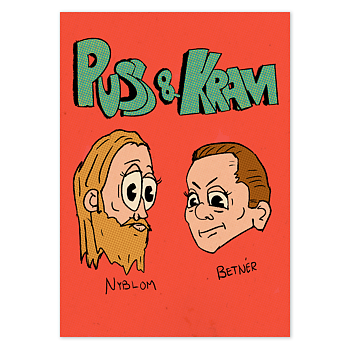 PUSS & KRAM - POSTER RÖD (A3)