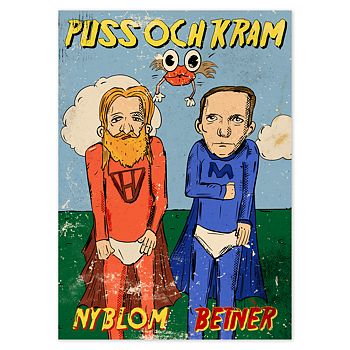 PUSS & KRAM - POSTER SUPERHJÄLTAR (A2)