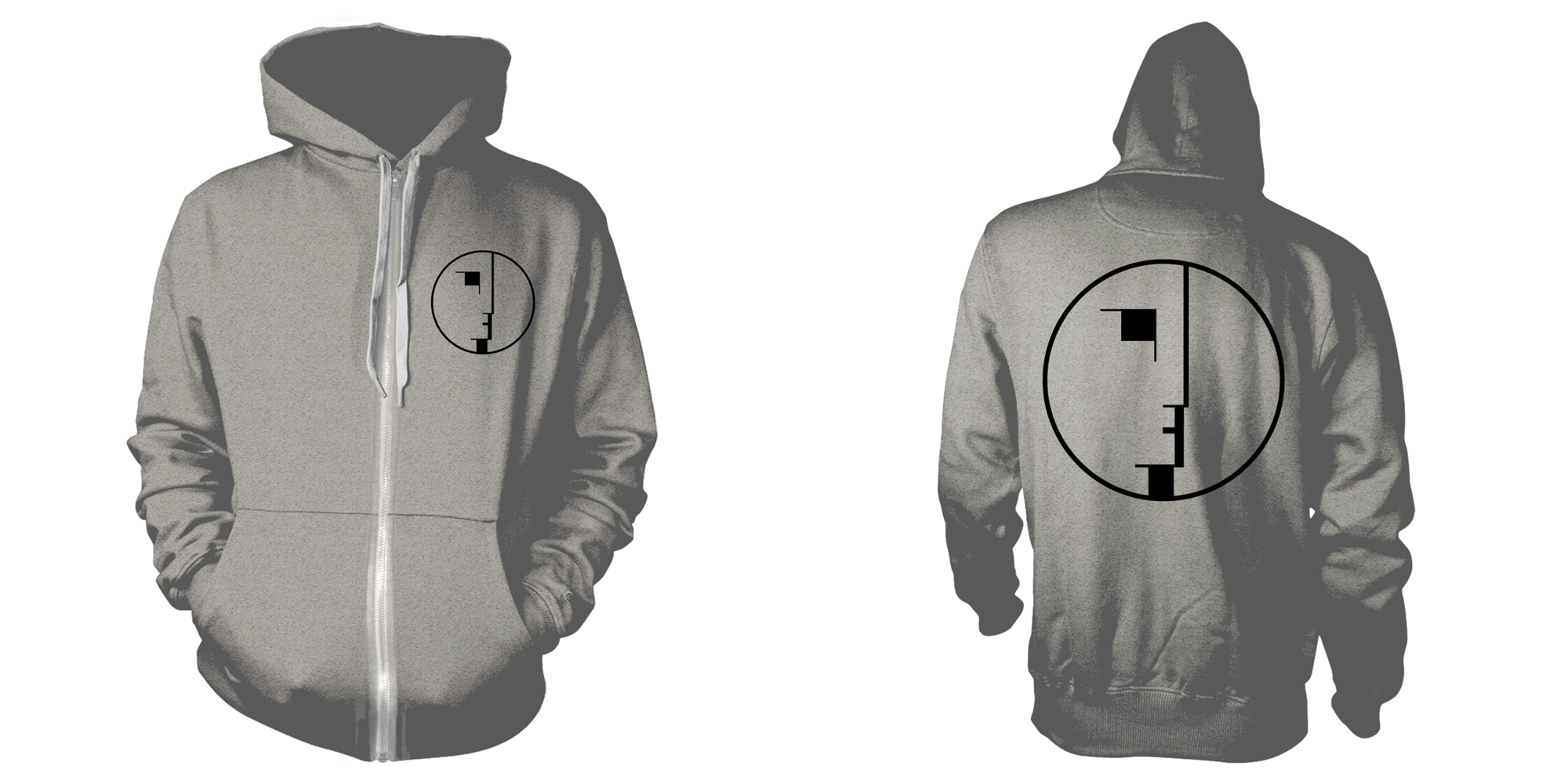 BAUHAUS - ZIPHOOD, LOGO (GREY)