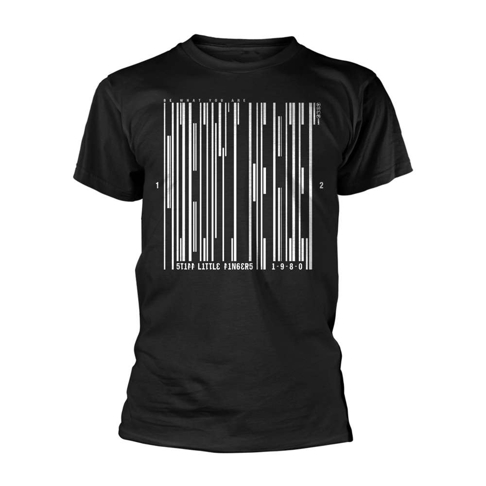 STIFF LITTLE FINGERS - T-SHIRT, BARCODE (BLACK)