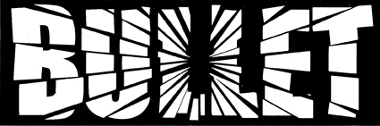 BULLET - STICKER, LOGO WHITE