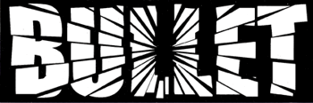 BULLET - STICKER, LOGO WHITE