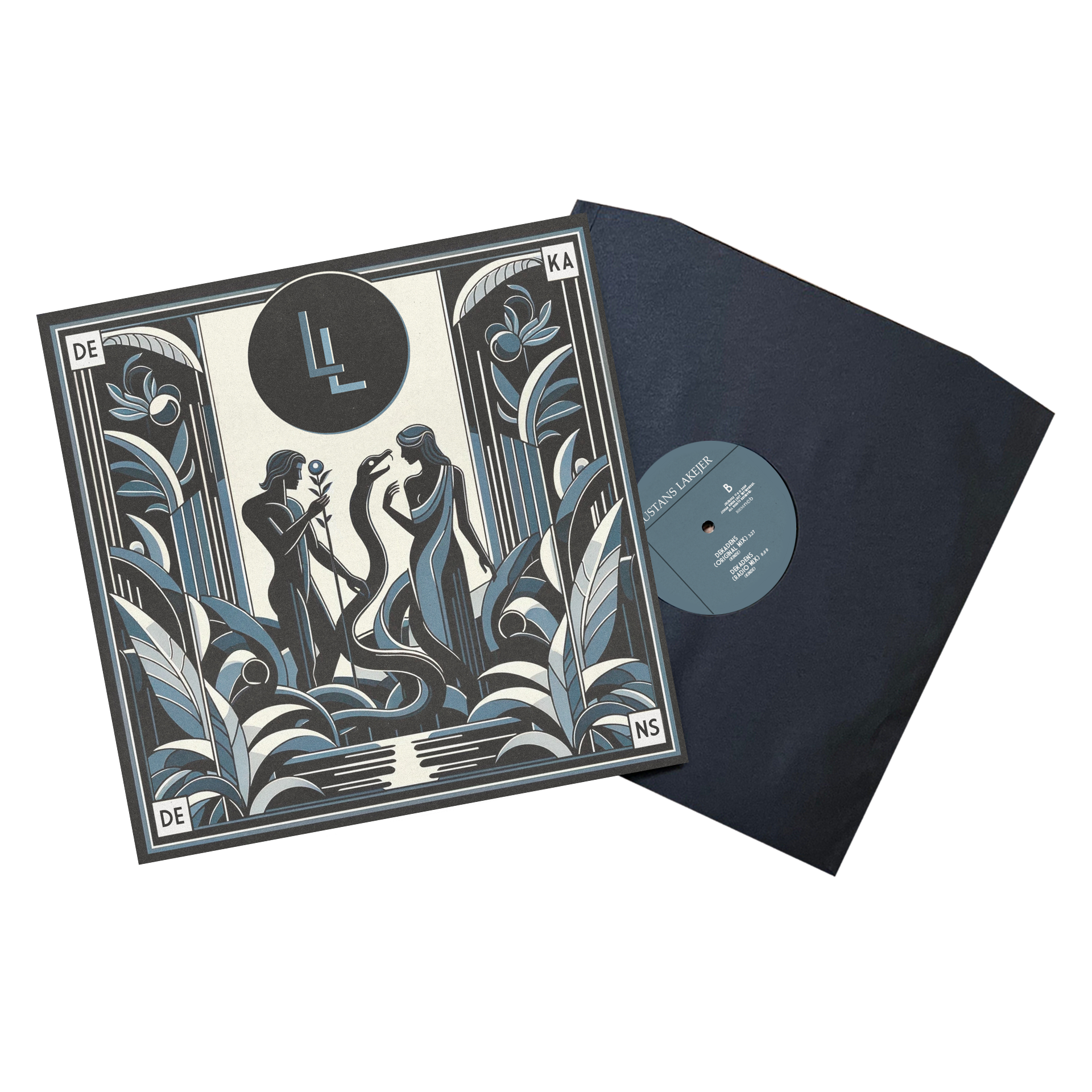 LUSTANS LAKEJER - DEKADENS BUNDLE (12" VINYL + VIT T-SHIRT) - 2