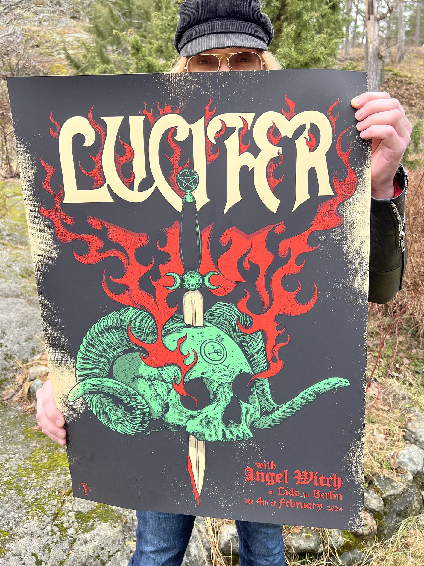 LUCIFER & ANGEL WITCH - LIVE IN BERLIN, POSTER - 2