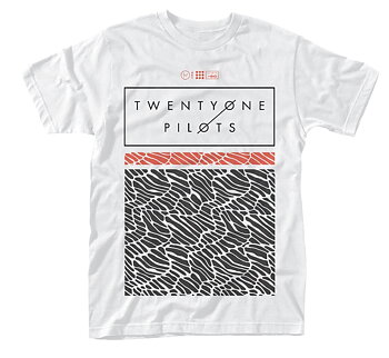TWENTY ONE PILOTS - T-SHIRT, SCALE PATTERN STRIP (WHITE)