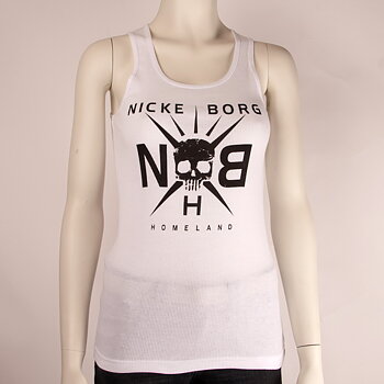 NICKE BORG - LADY TOP, SKULL LOGO