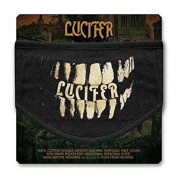 LUCIFER - SKYDDSMASK, GOLD LOGO