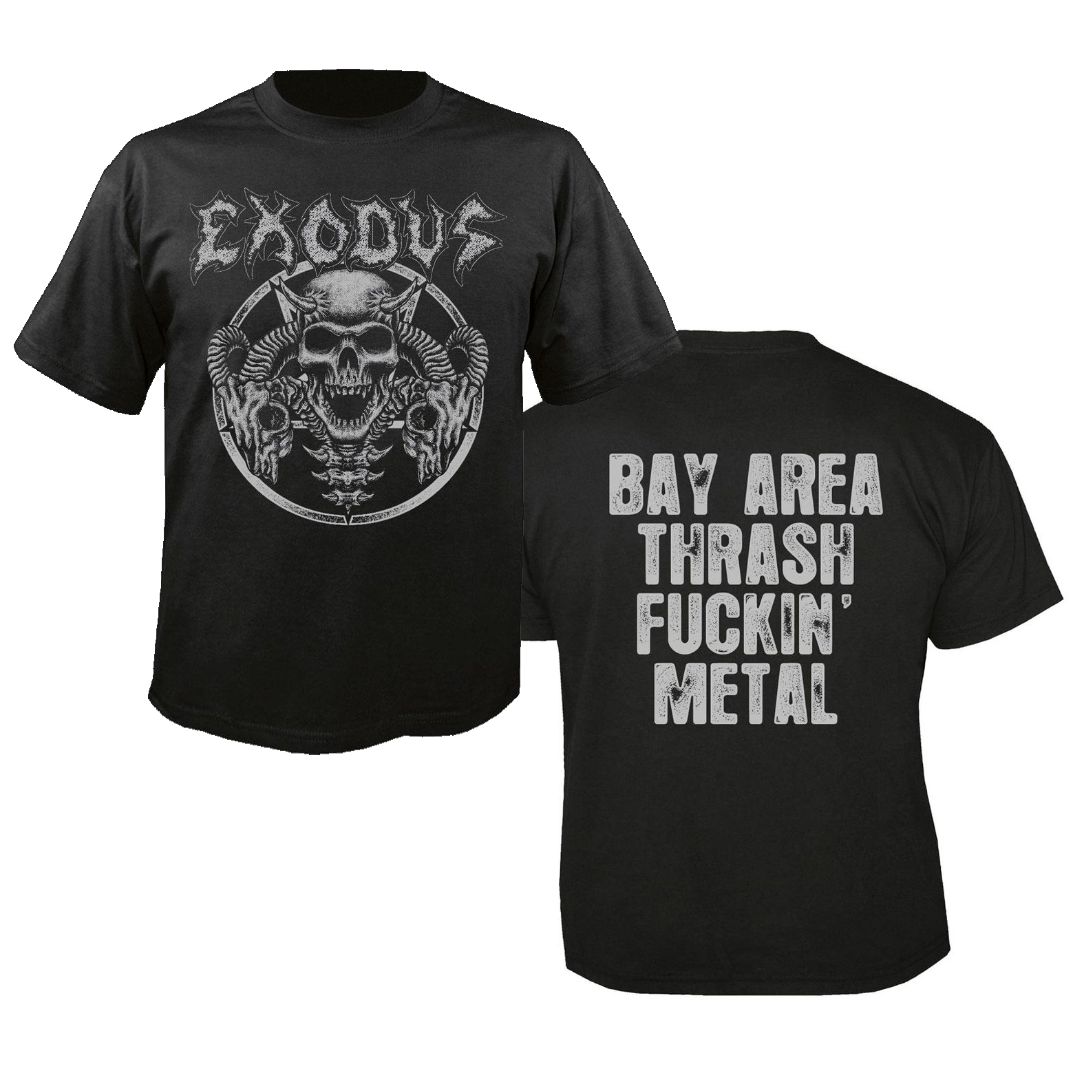 EXODUS - T-SHIRT, HORNS SKULL