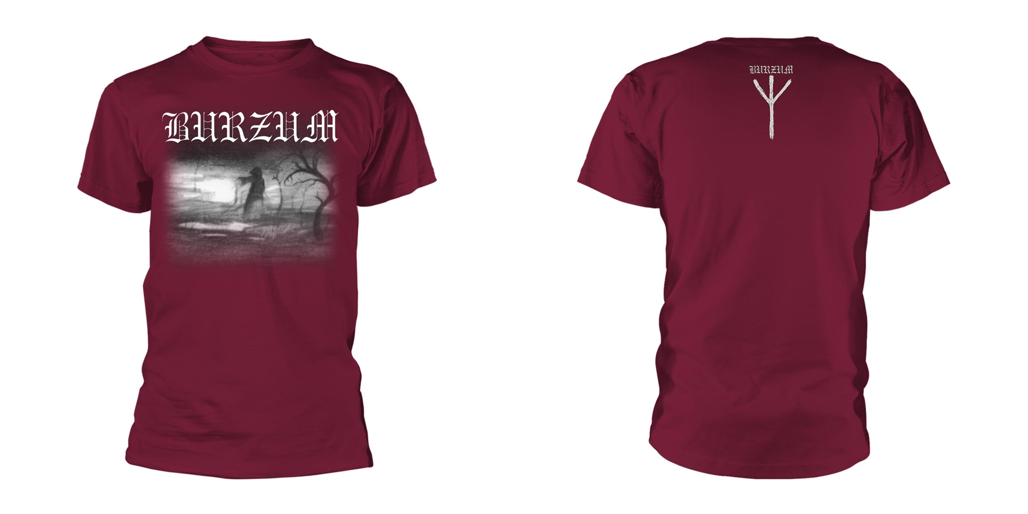 BURZUM - T-SHIRT, ASKE 2013 (MAROON)