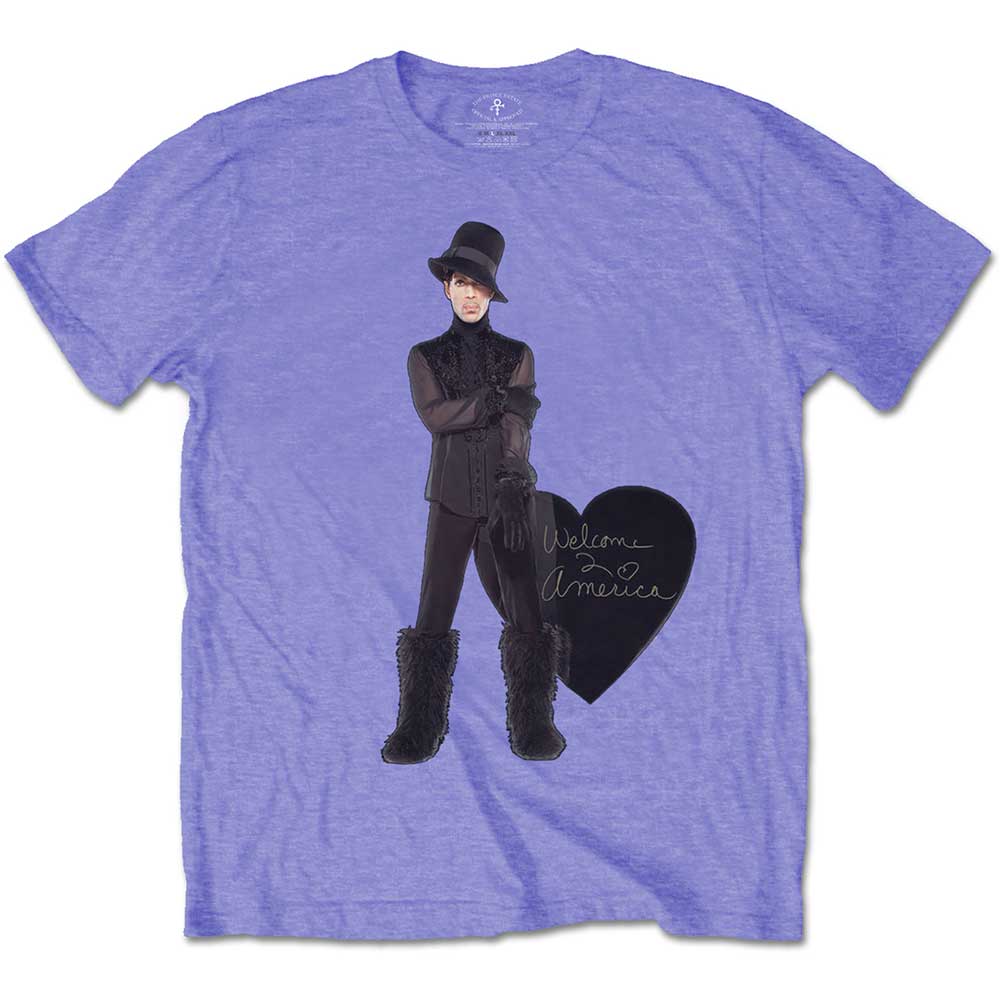Prince Unisex T-Shirt: Heart Purple (Medium)