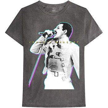 Freddie Mercury Unisex T-Shirt: Glow (Mineral Wash) (Medium)