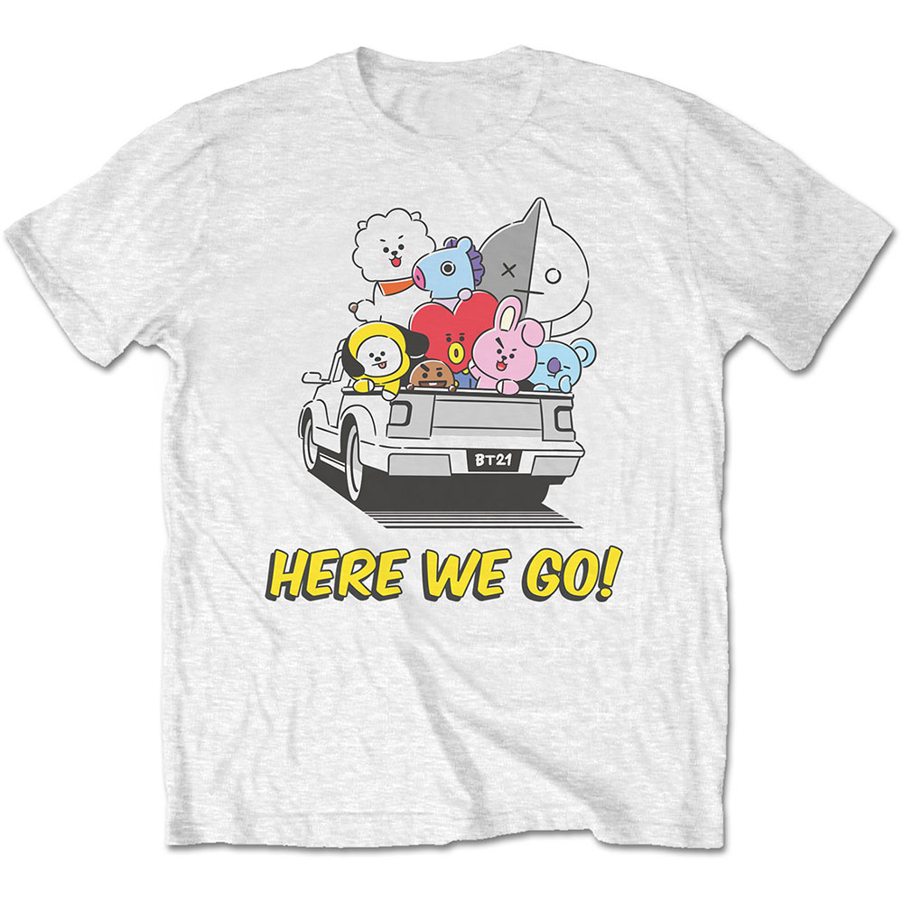 BT21 Unisex T-Shirt: Here We Go (Medium)