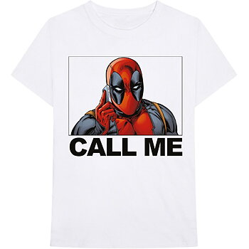 Marvel Comics Unisex T-Shirt: Deadpool Call Me (Large)
