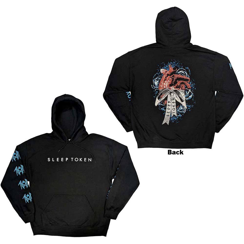 Sleep Token Unisex Pullover Hoodie: The Love You Want Heart (Back Print, Sleeve Print) (X-Large)