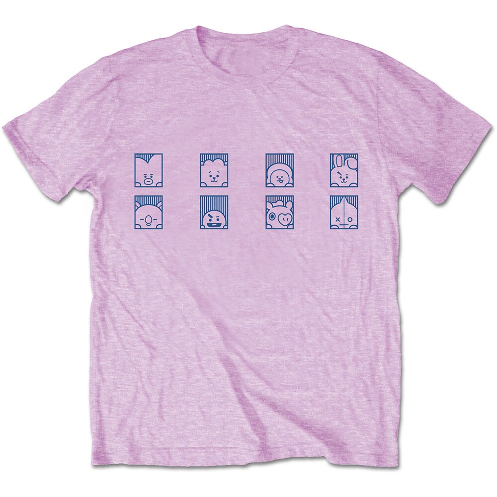 BT21 Unisex T-Shirt: Group Squares (Medium)