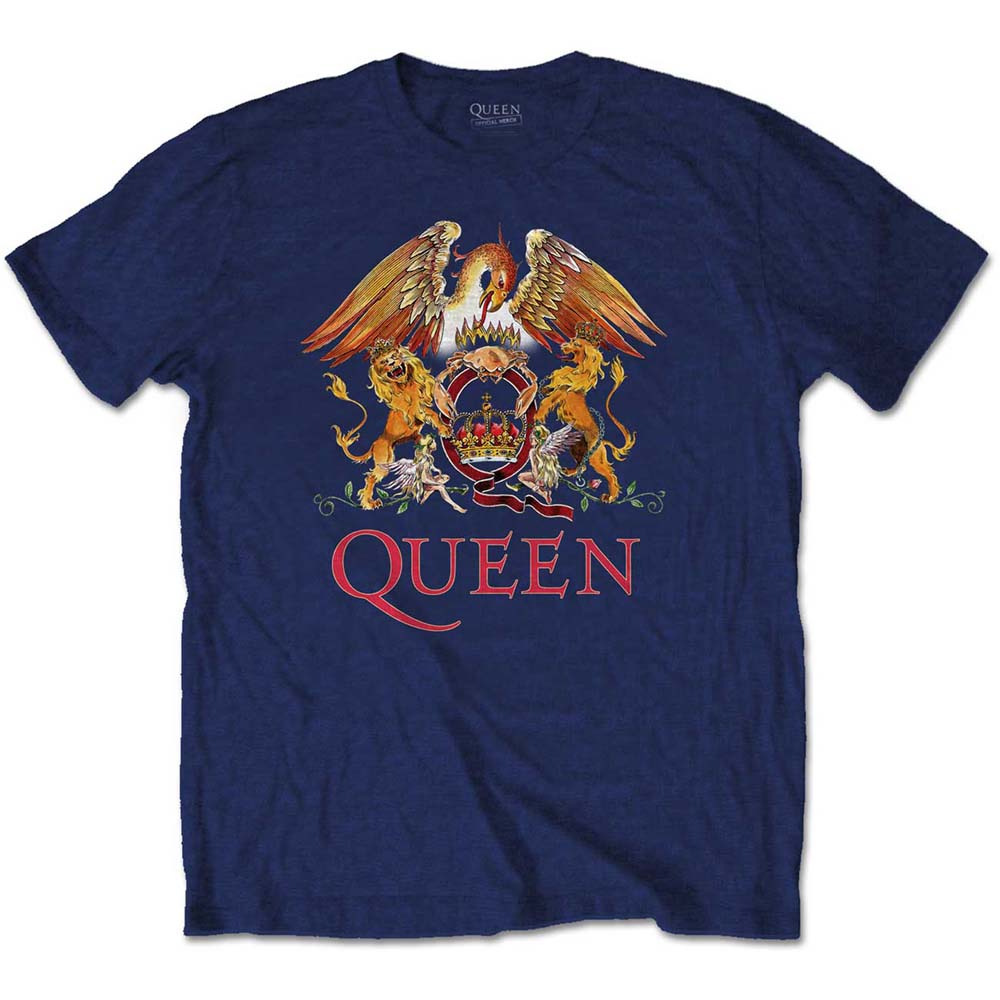 Queen Unisex T-Shirt: Classic Crest (Large)