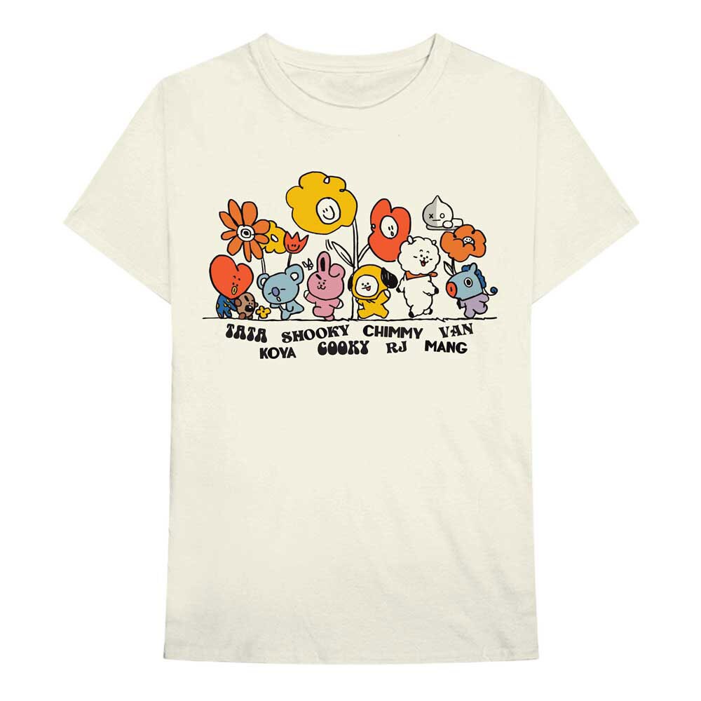 BT21 Unisex T-Shirt: Hippie Flowers (XX-Large)